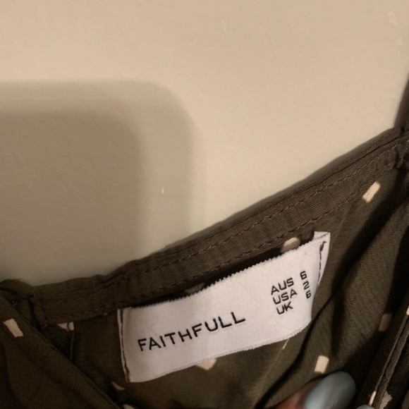 Faithfull the Brand Olive Polka Dot Romper - Picture 5 of 7